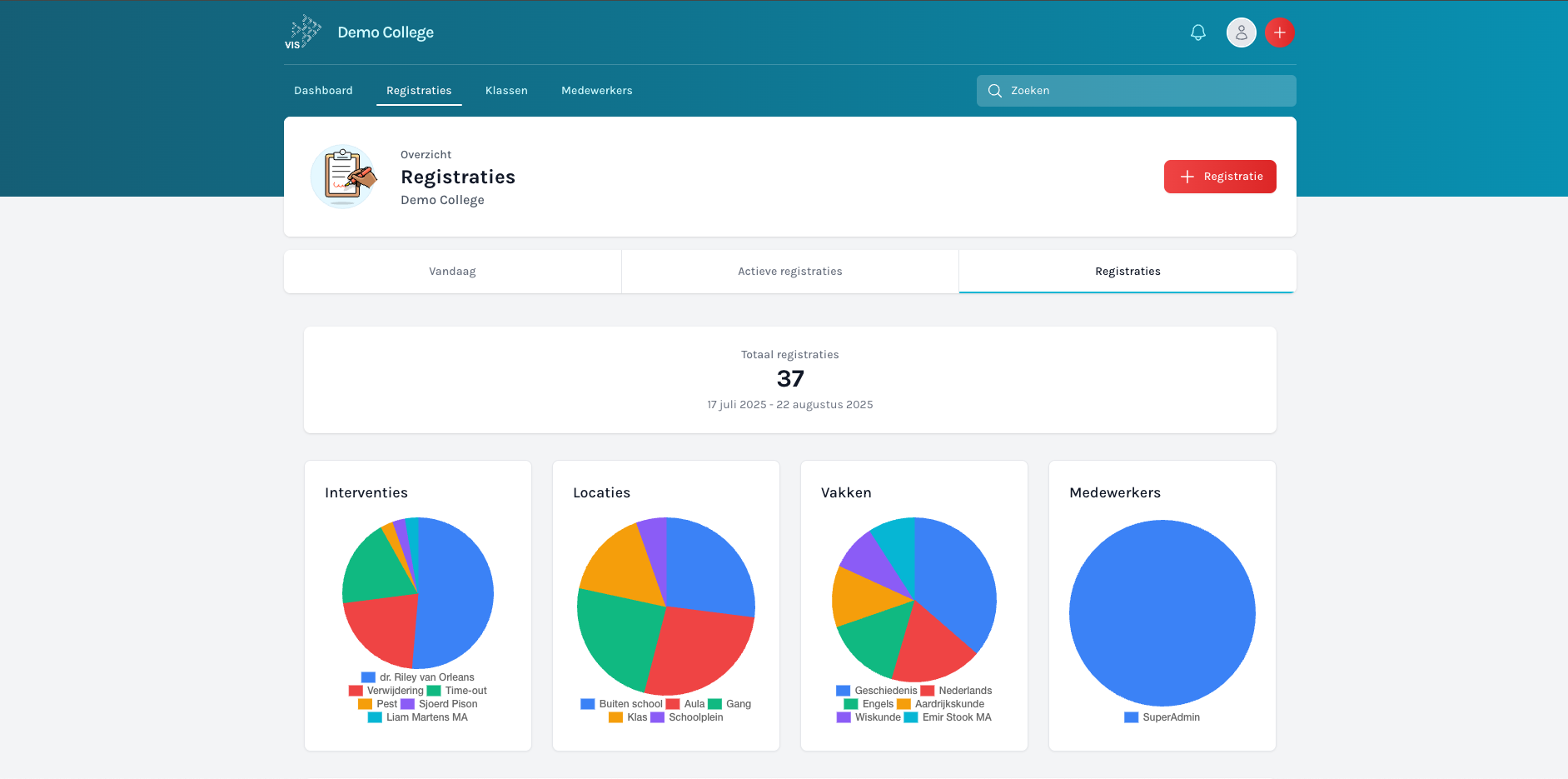 School Registration Dashboard